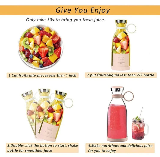 Mini Juicer Portable , Mini Portable Blender Mixer Smoothie , Bottle Juicer Blender